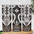 Custom Aotearoa Kati Mamoe Skinny Tumbler Maori Tribal Pattern