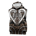 Custom Aotearoa Kati Mamoe Sleeveless Hoodie Maori Tribal Pattern