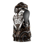 Custom Aotearoa Kati Mamoe Sleeveless Hoodie Maori Tribal Pattern