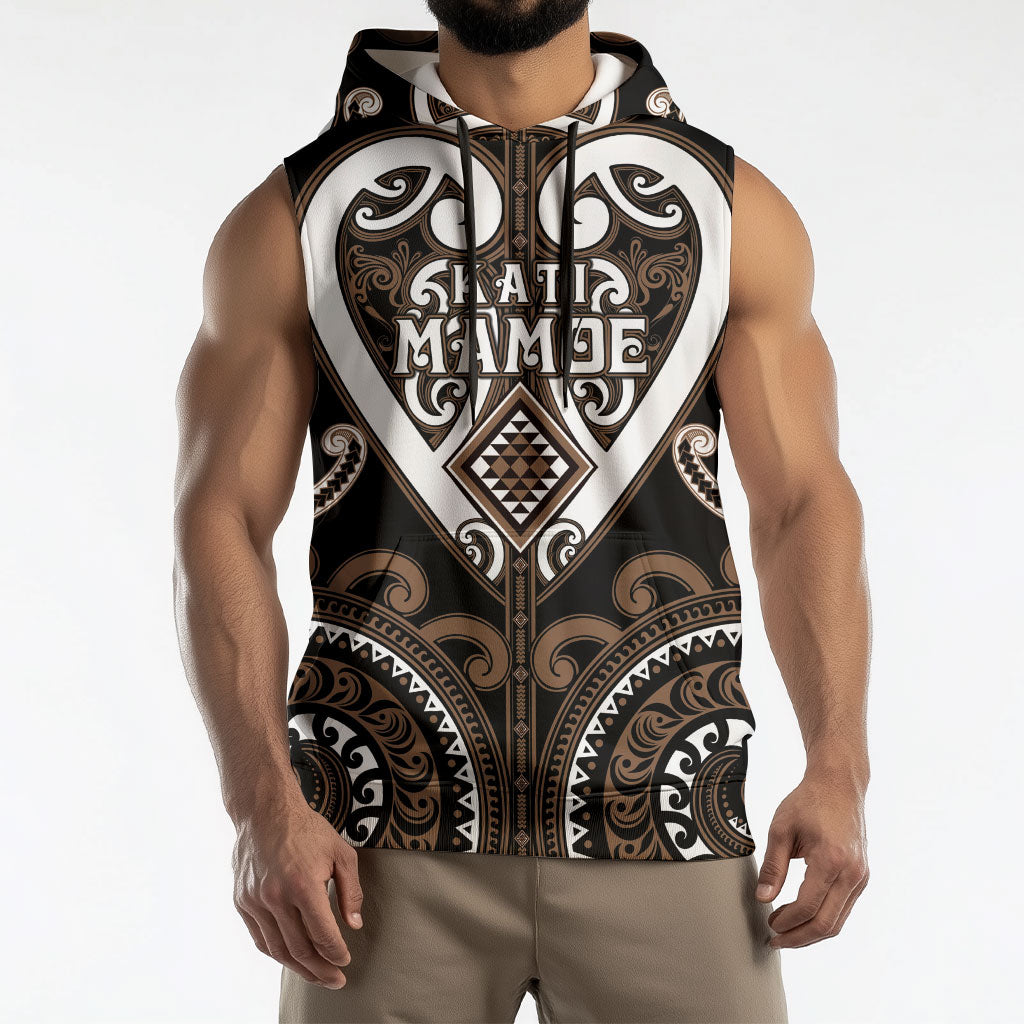 Custom Aotearoa Kati Mamoe Sleeveless Hoodie Maori Tribal Pattern