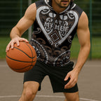Custom Aotearoa Kati Mamoe Sleeveless Hoodie Maori Tribal Pattern