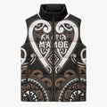 Custom Aotearoa Kati Mamoe Sleeveless Puffer Jacket Maori Tribal Pattern