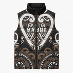 Custom Aotearoa Kati Mamoe Sleeveless Puffer Jacket Maori Tribal Pattern