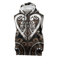 Custom Aotearoa Kati Mamoe Sleeveless Zip Hoodie Maori Tribal Pattern