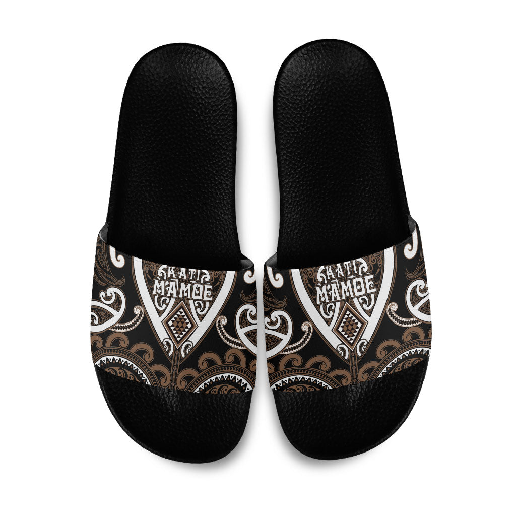 Aotearoa Kati Mamoe Slide Sandals Maori Tribal Pattern