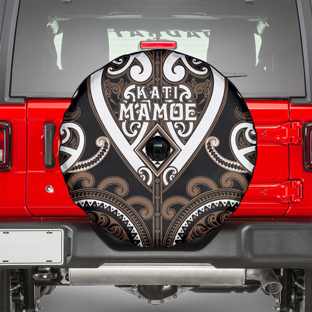 Aotearoa Kati Mamoe Spare Tire Cover Maori Tribal Pattern
