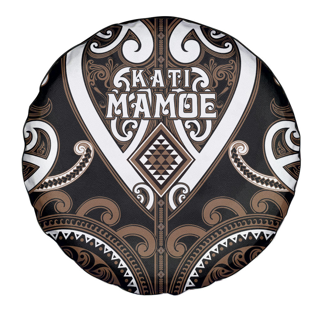 Aotearoa Kati Mamoe Spare Tire Cover Maori Tribal Pattern