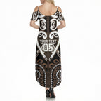 Custom Aotearoa Kati Mamoe Summer Maxi Dress Maori Tribal Pattern