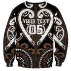 Custom Aotearoa Kati Mamoe Sweatshirt Maori Tribal Pattern