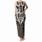 Custom Aotearoa Kati Mamoe Tank Maxi Dress Maori Tribal Pattern