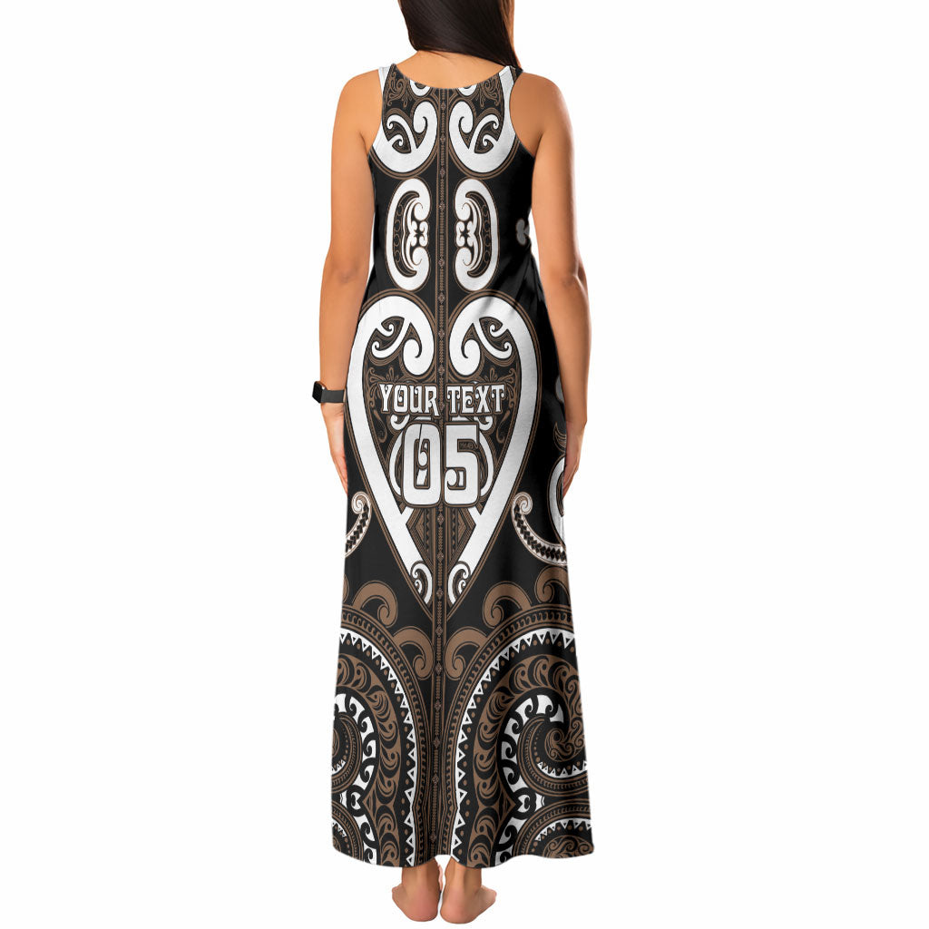 Custom Aotearoa Kati Mamoe Tank Maxi Dress Maori Tribal Pattern