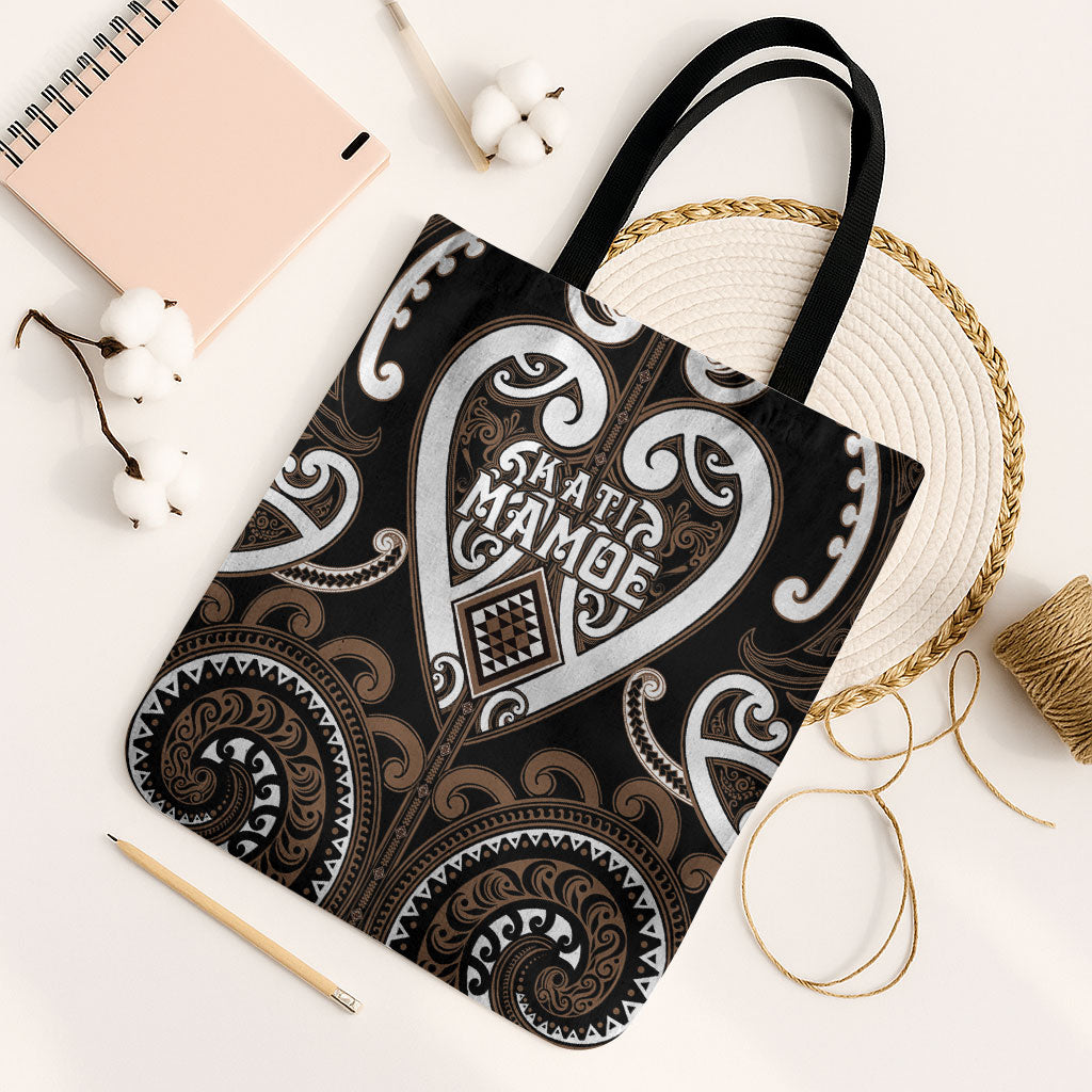 Aotearoa Kati Mamoe Tote Bag Maori Tribal Pattern