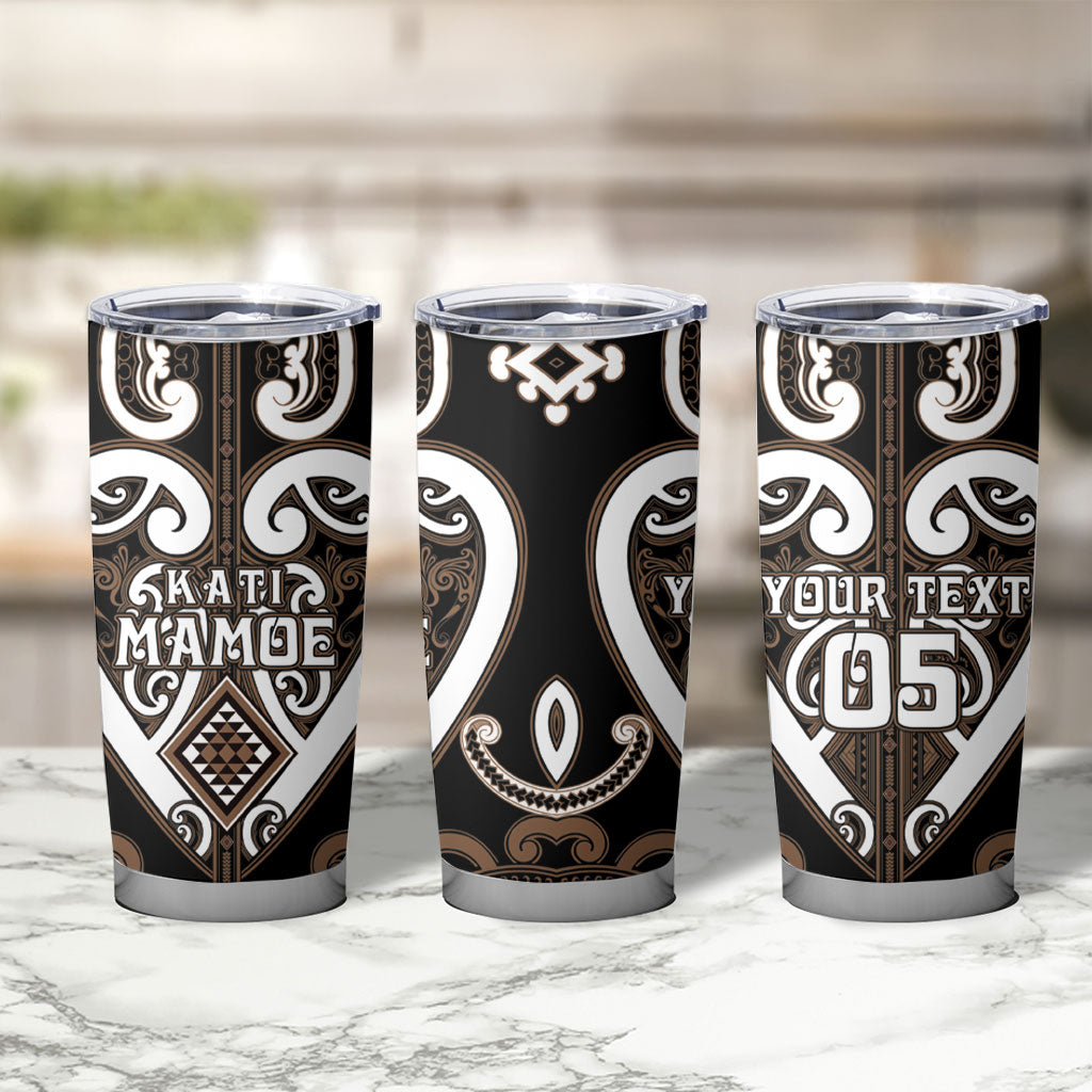 Custom Aotearoa Kati Mamoe Tumbler Cup Maori Tribal Pattern