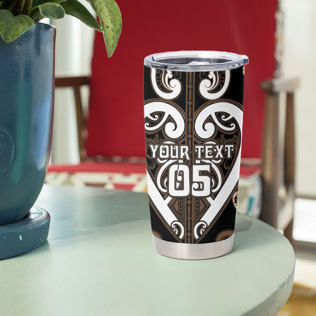 Custom Aotearoa Kati Mamoe Tumbler Cup Maori Tribal Pattern