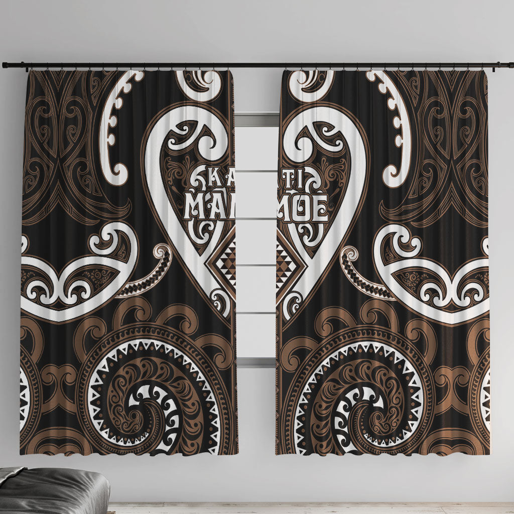 Aotearoa Kati Mamoe Window Curtain Maori Tribal Pattern
