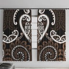 Aotearoa Kati Mamoe Window Curtain Maori Tribal Pattern