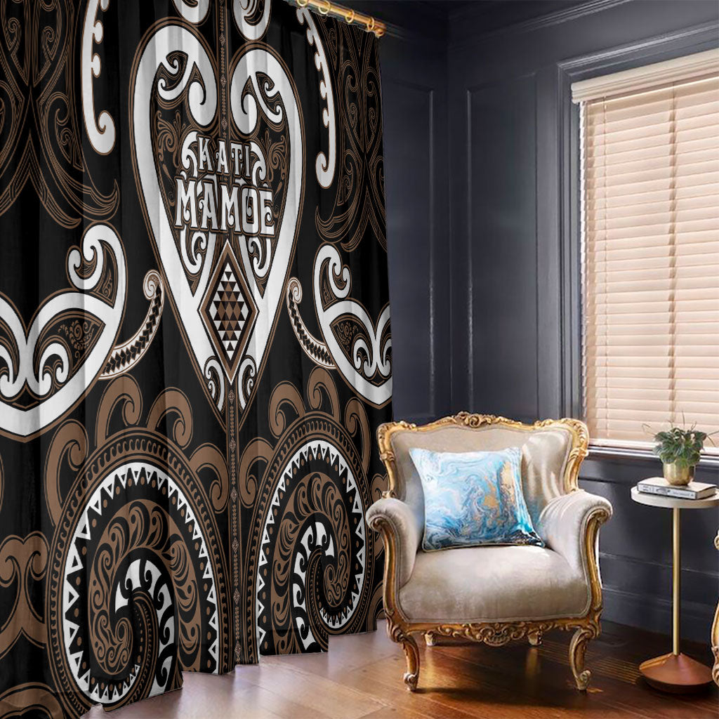 Aotearoa Kati Mamoe Window Curtain Maori Tribal Pattern