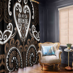 Aotearoa Kati Mamoe Window Curtain Maori Tribal Pattern