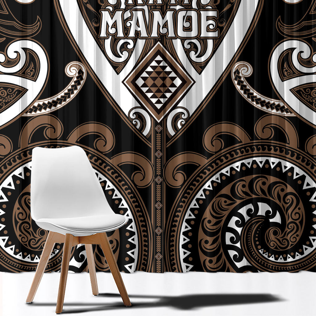 Aotearoa Kati Mamoe Window Curtain Maori Tribal Pattern