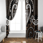 Aotearoa Kati Mamoe Window Curtain Maori Tribal Pattern