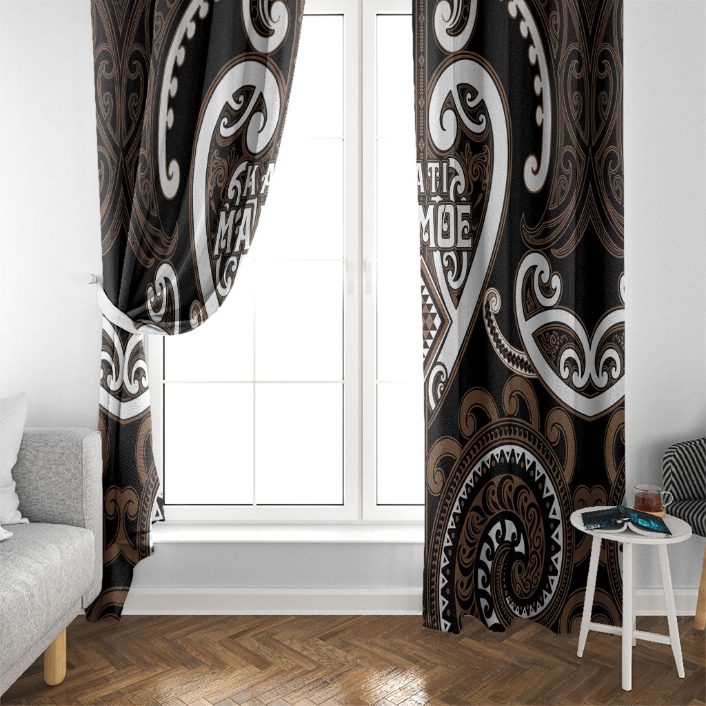 Aotearoa Kati Mamoe Window Curtain Maori Tribal Pattern