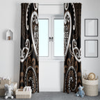 Aotearoa Kati Mamoe Window Curtain Maori Tribal Pattern