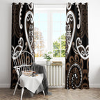 Aotearoa Kati Mamoe Window Curtain Maori Tribal Pattern
