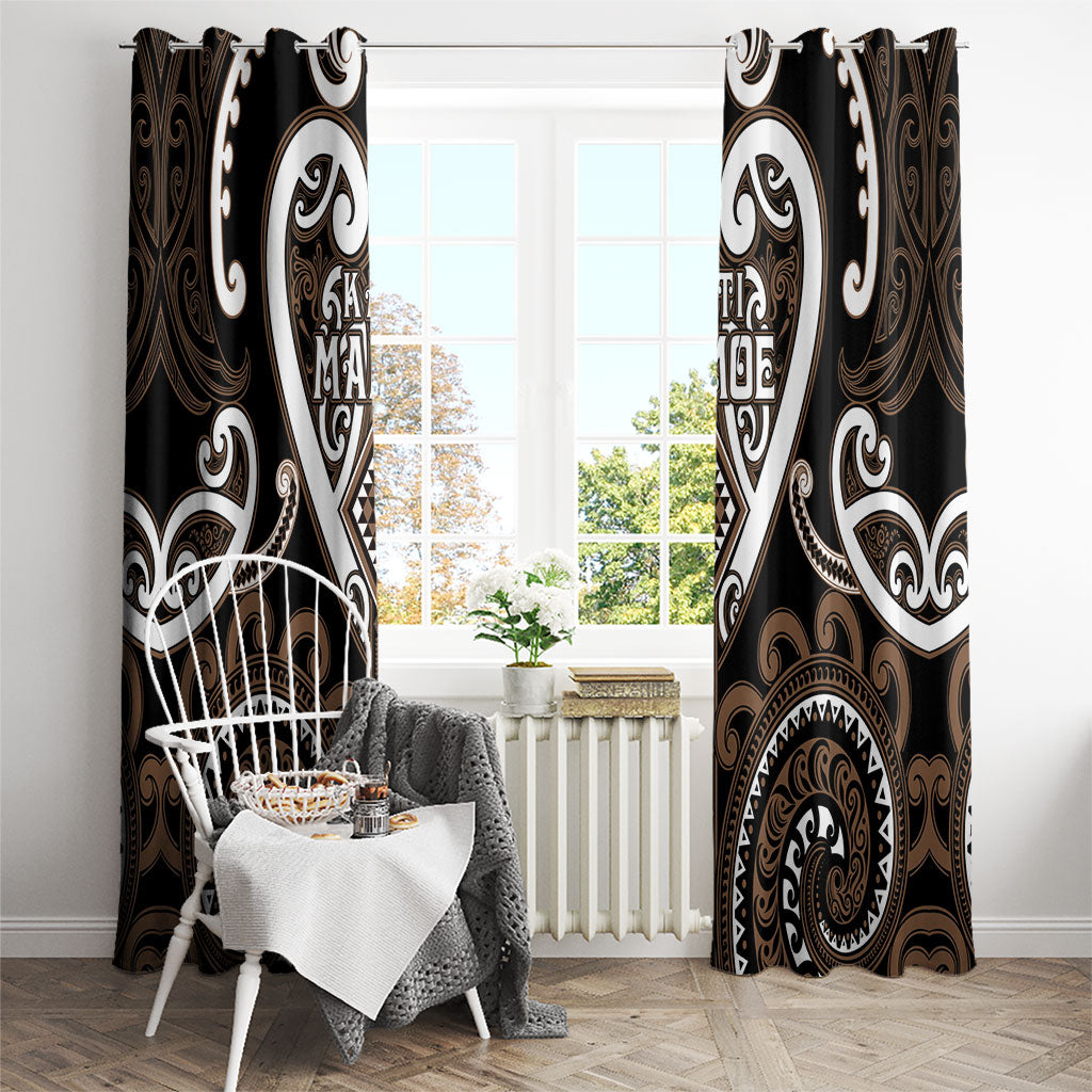 Aotearoa Kati Mamoe Window Curtain Maori Tribal Pattern