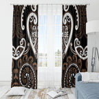 Aotearoa Kati Mamoe Window Curtain Maori Tribal Pattern