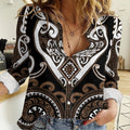 Custom Aotearoa Kati Mamoe Women Casual Shirt Maori Tribal Pattern
