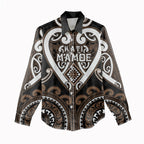 Custom Aotearoa Kati Mamoe Women Casual Shirt Maori Tribal Pattern