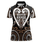 Custom Aotearoa Kati Mamoe Women Polo Shirt Maori Tribal Pattern