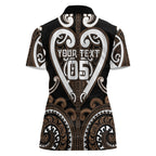 Custom Aotearoa Kati Mamoe Women Polo Shirt Maori Tribal Pattern