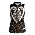 Custom Aotearoa Kati Mamoe Women Sleeveless Polo Shirt Maori Tribal Pattern