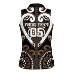 Custom Aotearoa Kati Mamoe Women Sleeveless Polo Shirt Maori Tribal Pattern