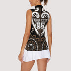 Custom Aotearoa Kati Mamoe Women Sleeveless Polo Shirt Maori Tribal Pattern