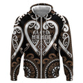 Custom Aotearoa Kati Mamoe Zip Hoodie Maori Tribal Pattern