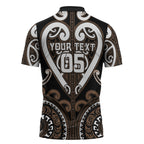Custom Aotearoa Kati Mamoe Zipper Polo Shirt Maori Tribal Pattern