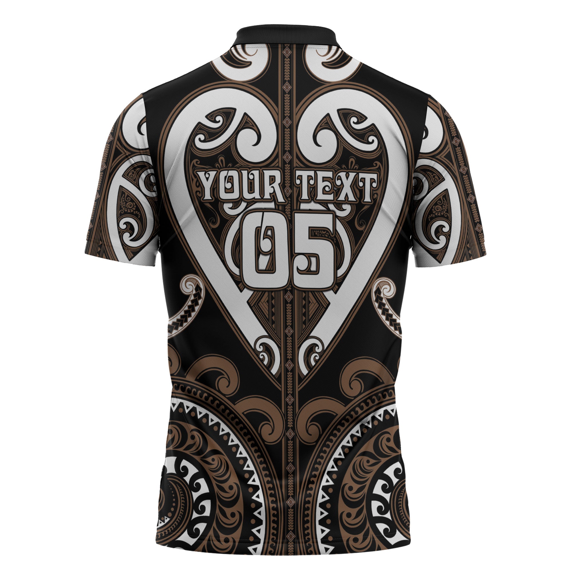 Custom Aotearoa Kati Mamoe Zipper Polo Shirt Maori Tribal Pattern