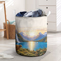 New Zealand Flag Laundry Basket Scenic Nature