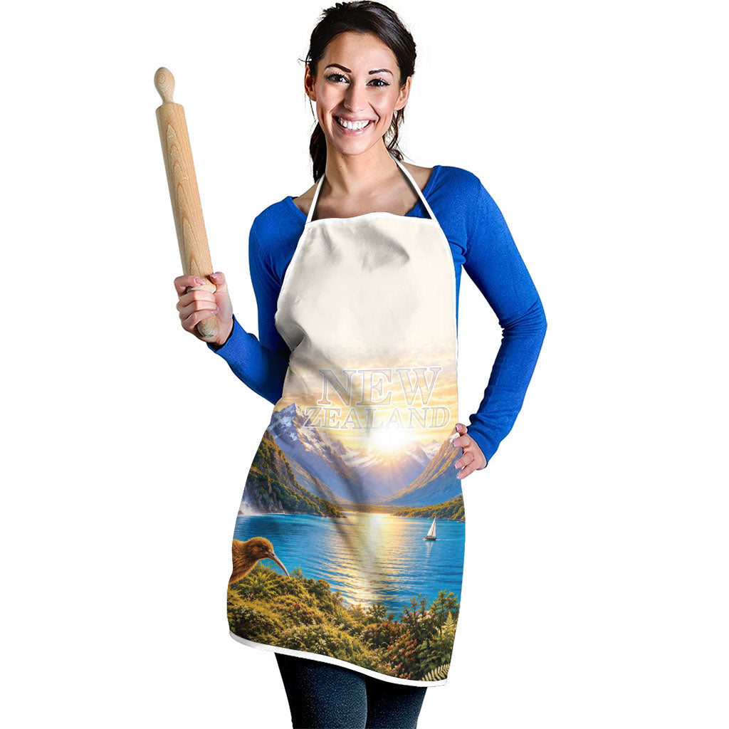 New Zealand Flag Apron Scenic Nature