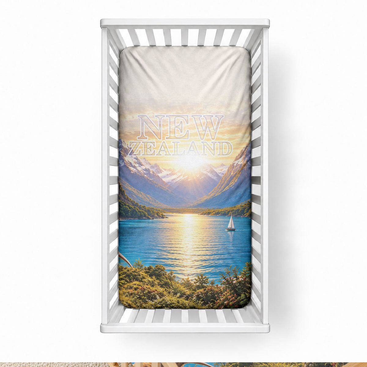 New Zealand Flag Baby Bed Cover Scenic Nature