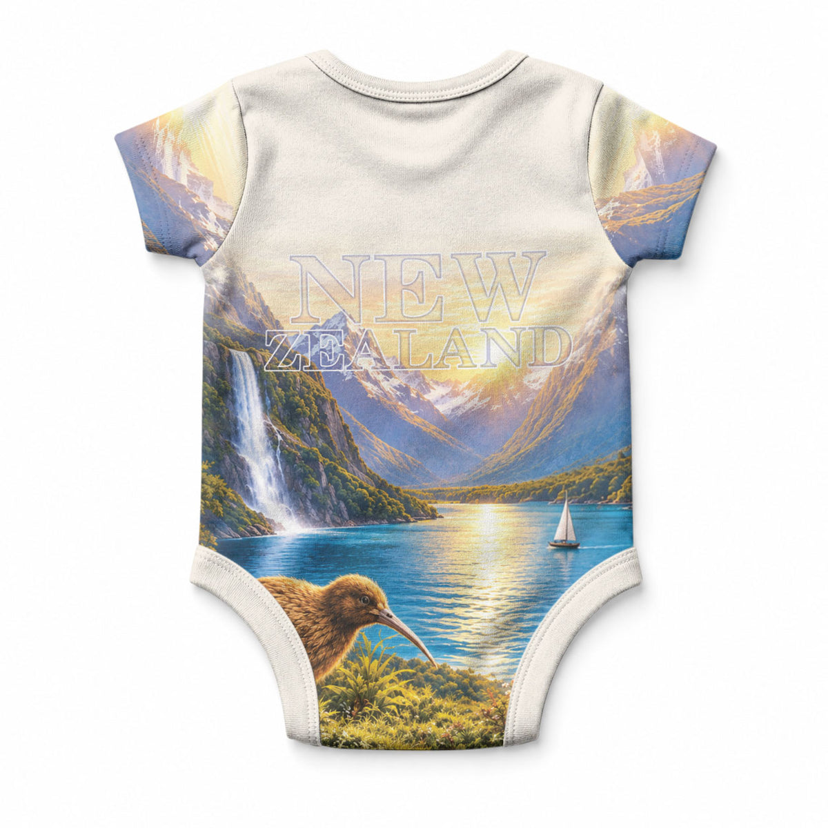 New Zealand Flag Baby Onesie Scenic Nature