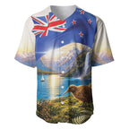 New Zealand Flag Baseball Jersey Scenic Nature