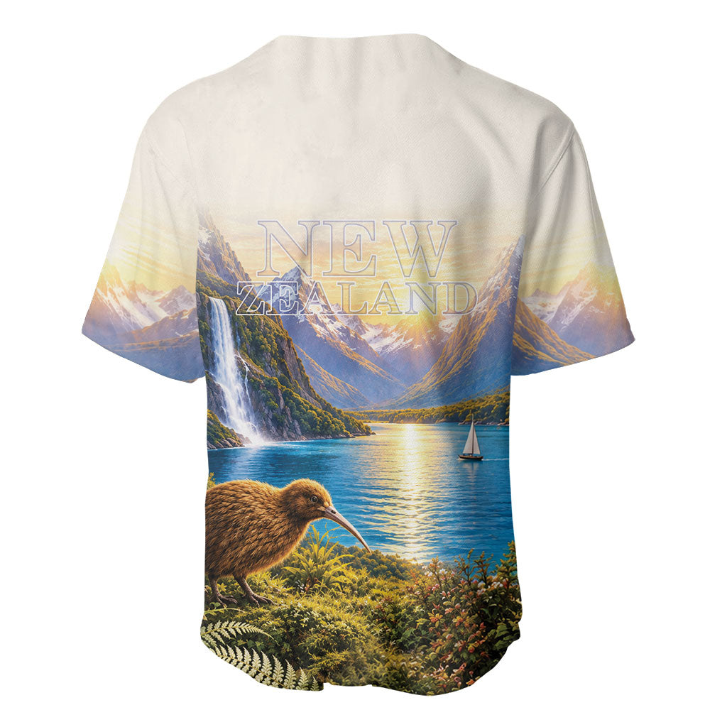 New Zealand Flag Baseball Jersey Scenic Nature