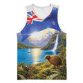 New Zealand Flag Basketball Jersey Scenic Nature