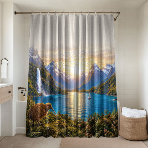 New Zealand Flag Bathroom Set Scenic Nature