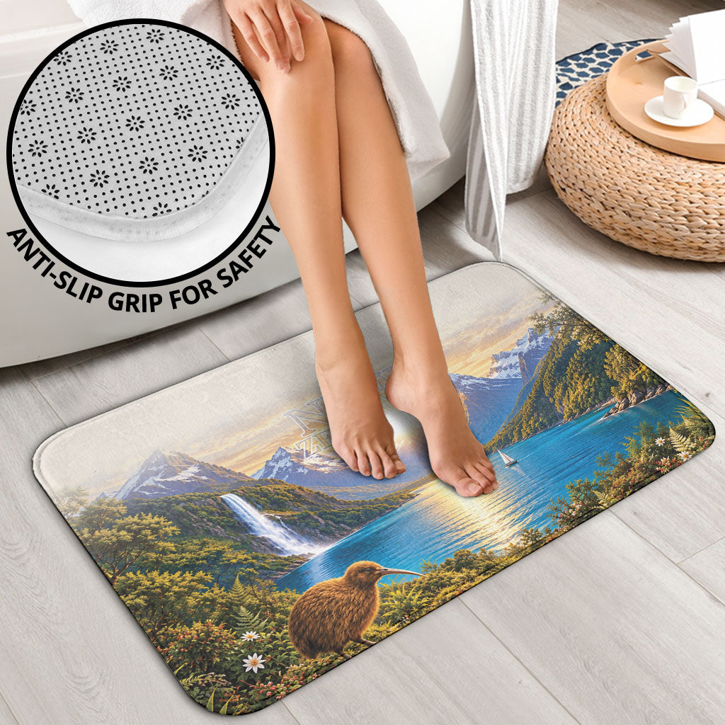 New Zealand Flag Bathroom Set Scenic Nature