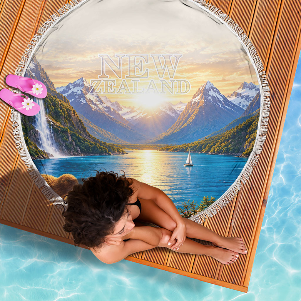New Zealand Flag Beach Blanket Scenic Nature