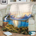 New Zealand Flag Blanket Scenic Nature